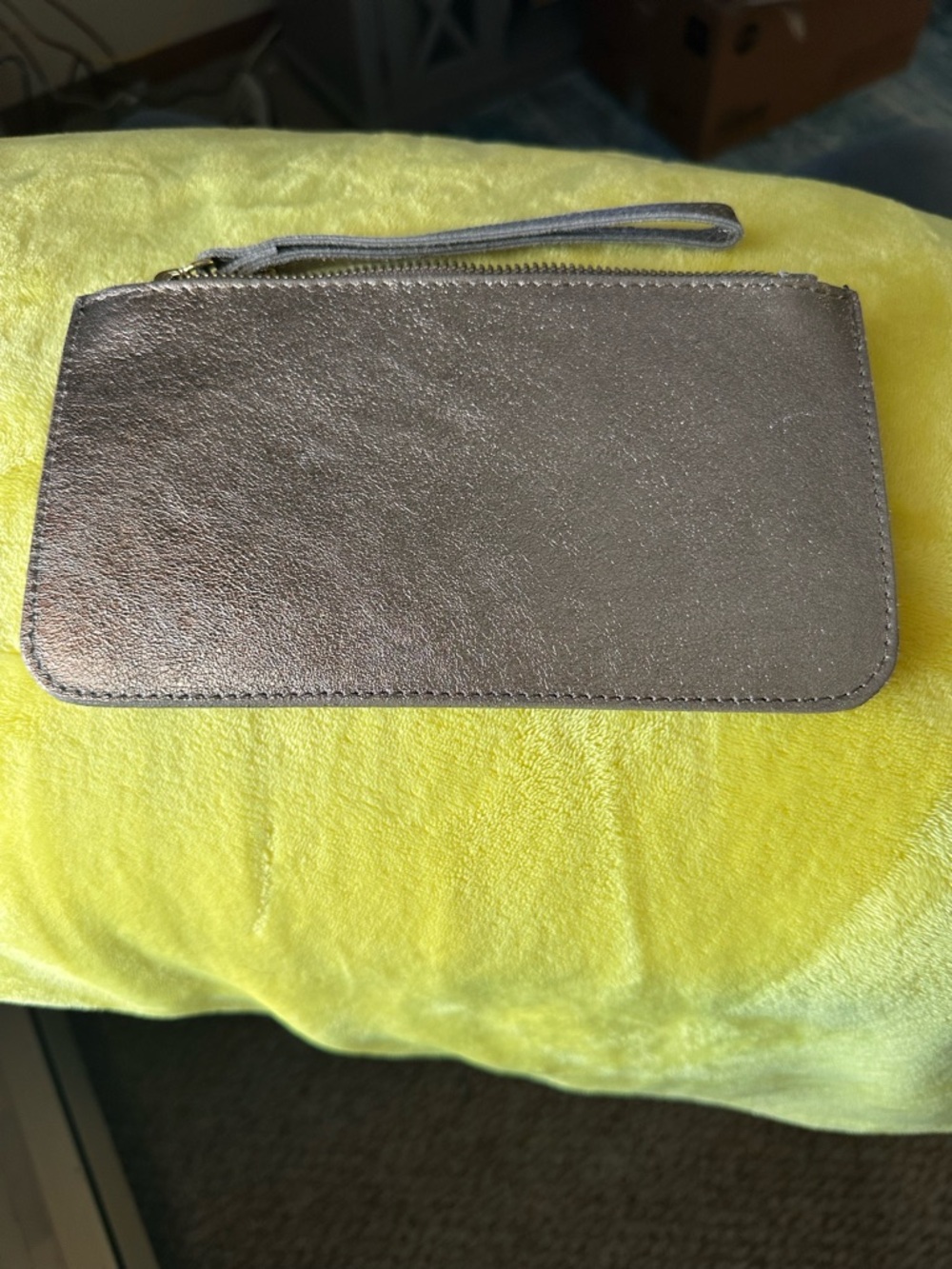 Borse  In Pelle Genuine Leather Pouch - Brown Metallic Interior Patch